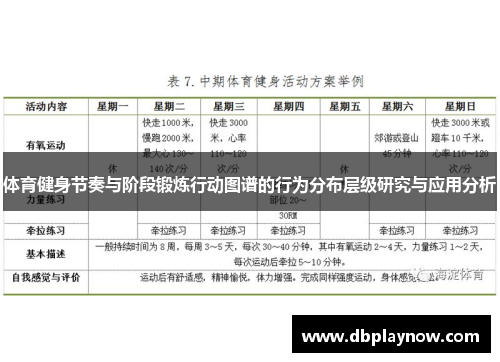 体育健身节奏与阶段锻炼行动图谱的行为分布层级研究与应用分析